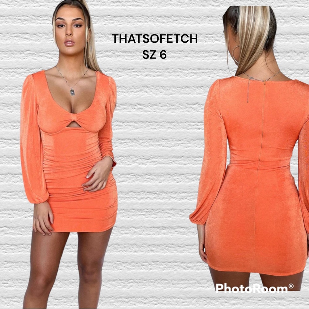 THATSSOFETCH Dress Sz 6 Orange. Worn once! Ready to go…
